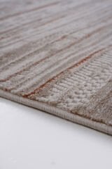 Lizbon 4516 Taba Klasik Yumuşak Dokulu Salon Halısı Kesme Halı TABA - 120 x 400