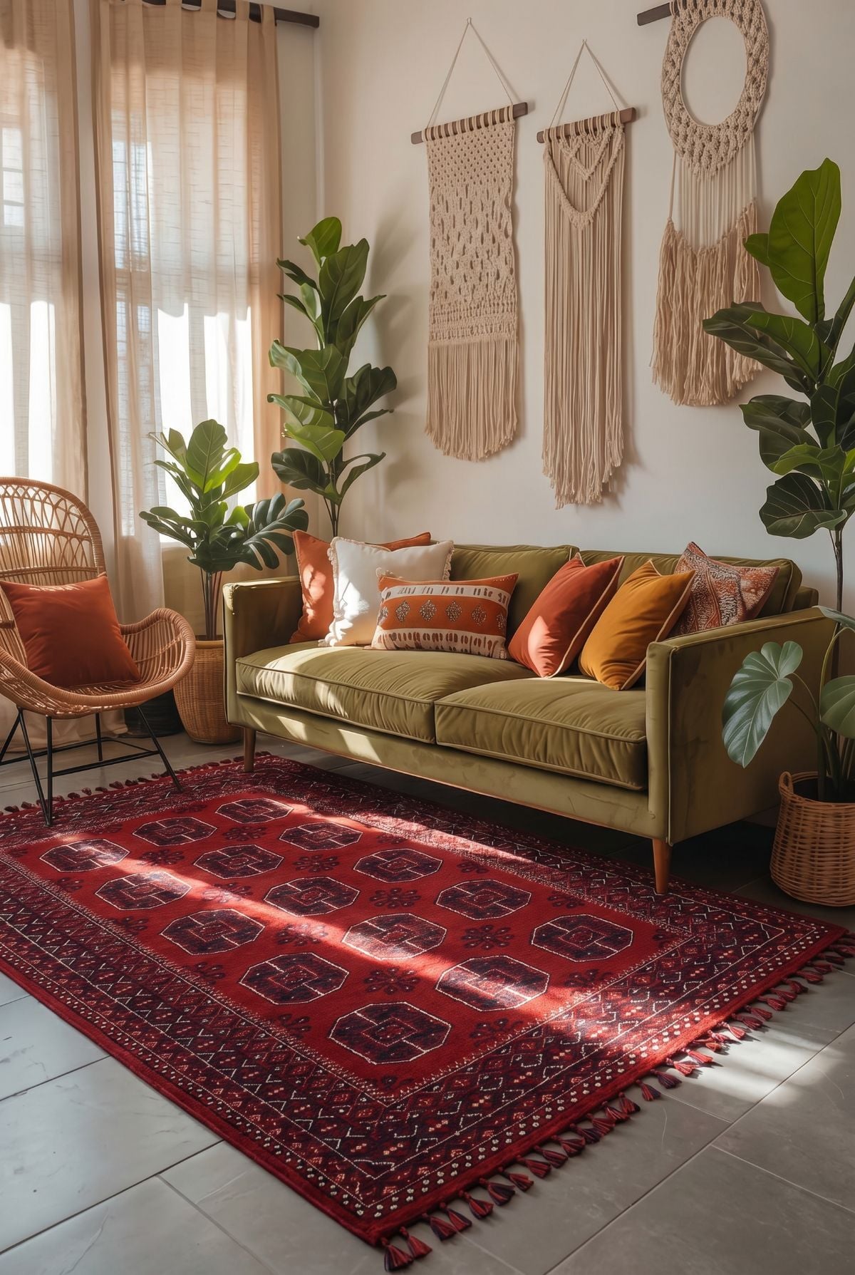 Orient Afgan 1 Yıkanabilir Kilim Kırmızı - 80x300