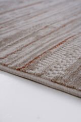 Lizbon 4516 Taba Klasik Yumuşak Dokulu Salon Halısı Kesme Halı TABA - 80 x 400