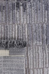 Norm 6217 Gri Modern Salon ve Mutfak Halısı Kesme Halı