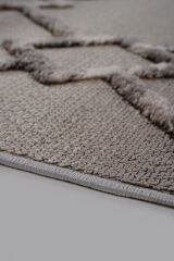 Step 2203 Gri İskandinav Salon Halısı Kesme Halı Gri - 160 x 450