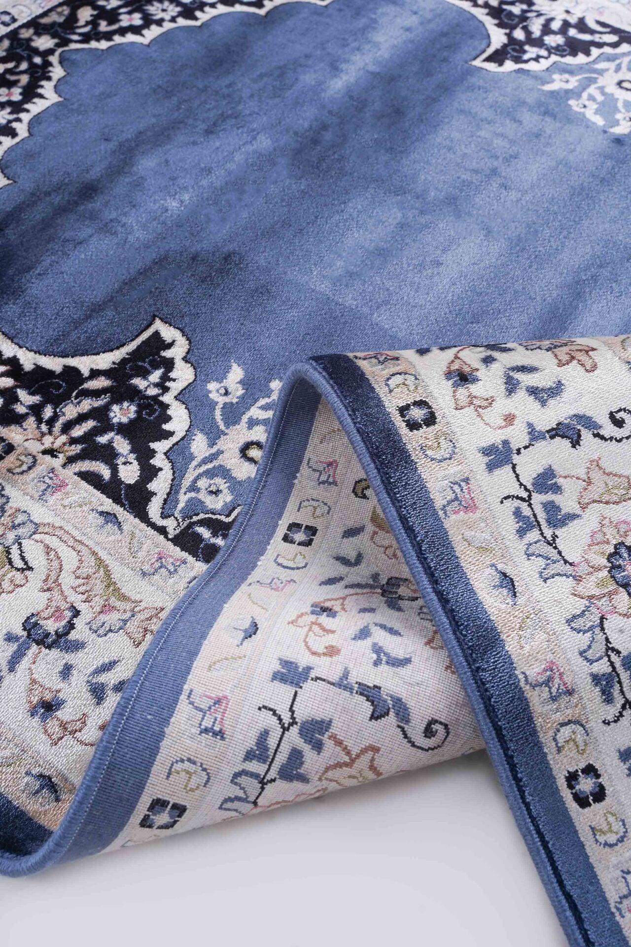 Hereke Serisi SF180A Lüks Bambu Seccade - Mavi