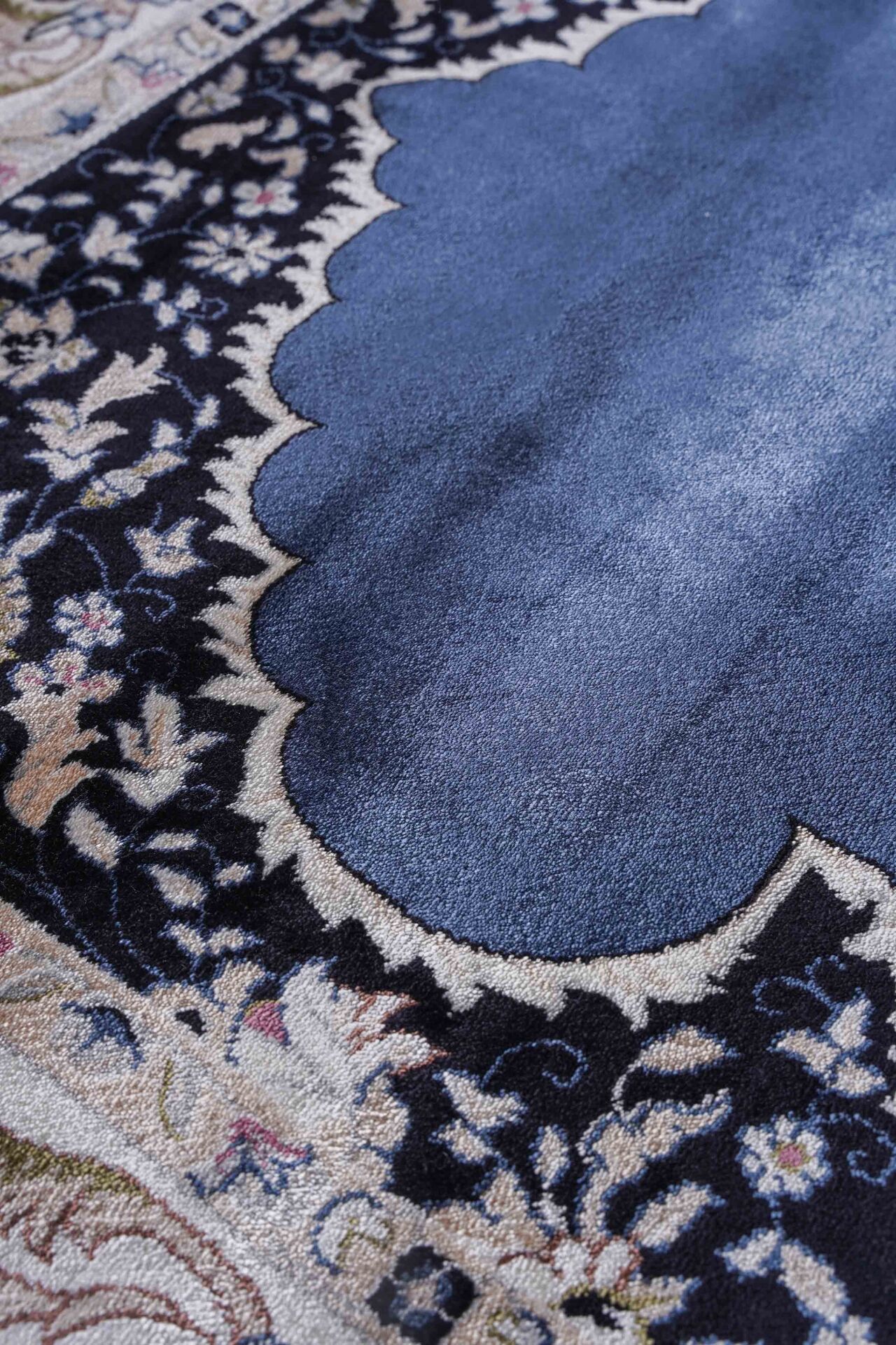 Hereke Serisi SF173A Lüks Bambu Seccade - Mavi