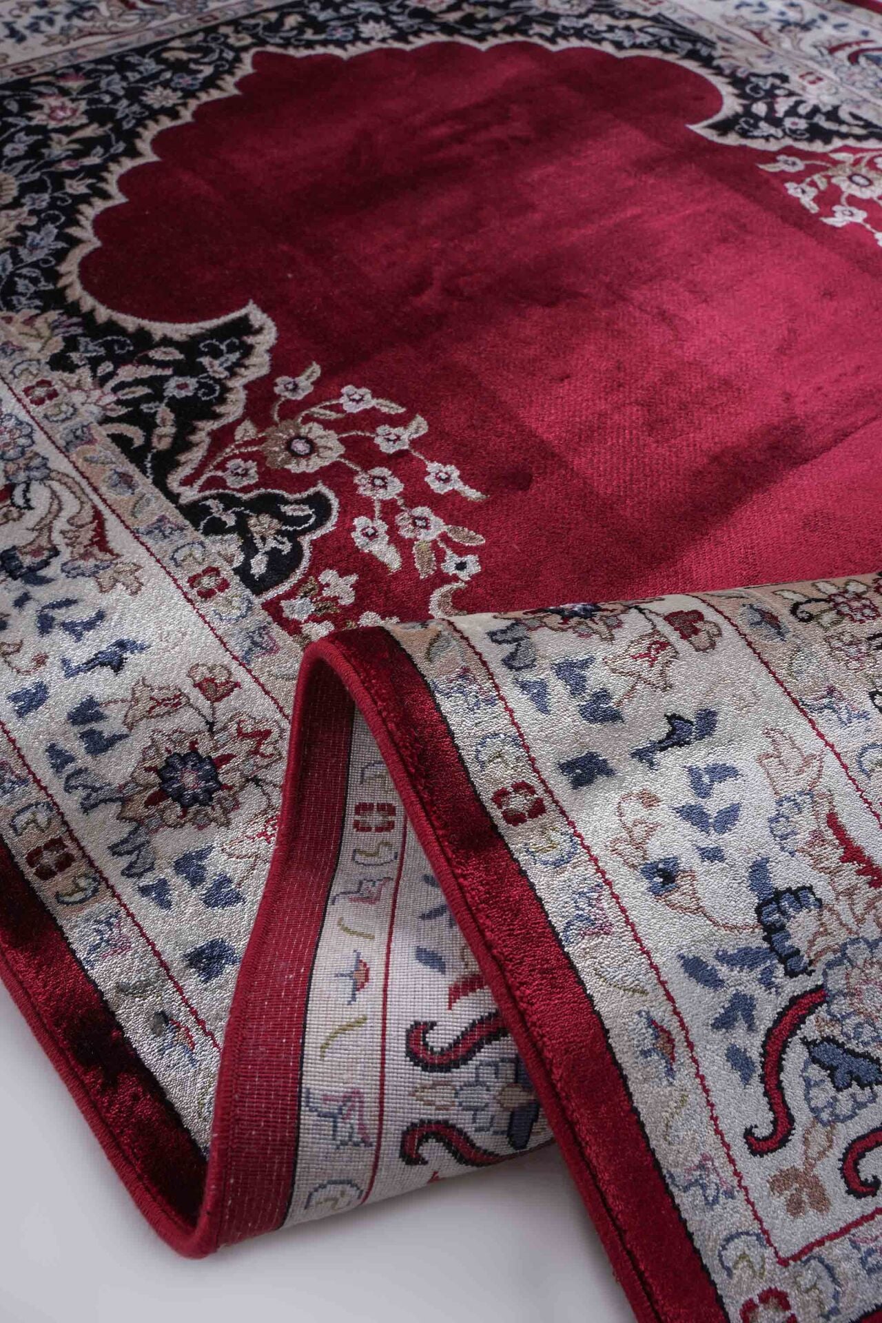 Hereke Serisi SF180A Lüks Bambu Seccade - Kırmızı