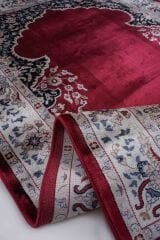 Hereke Serisi SF173A Lüks Bambu Seccade - Kırmızı