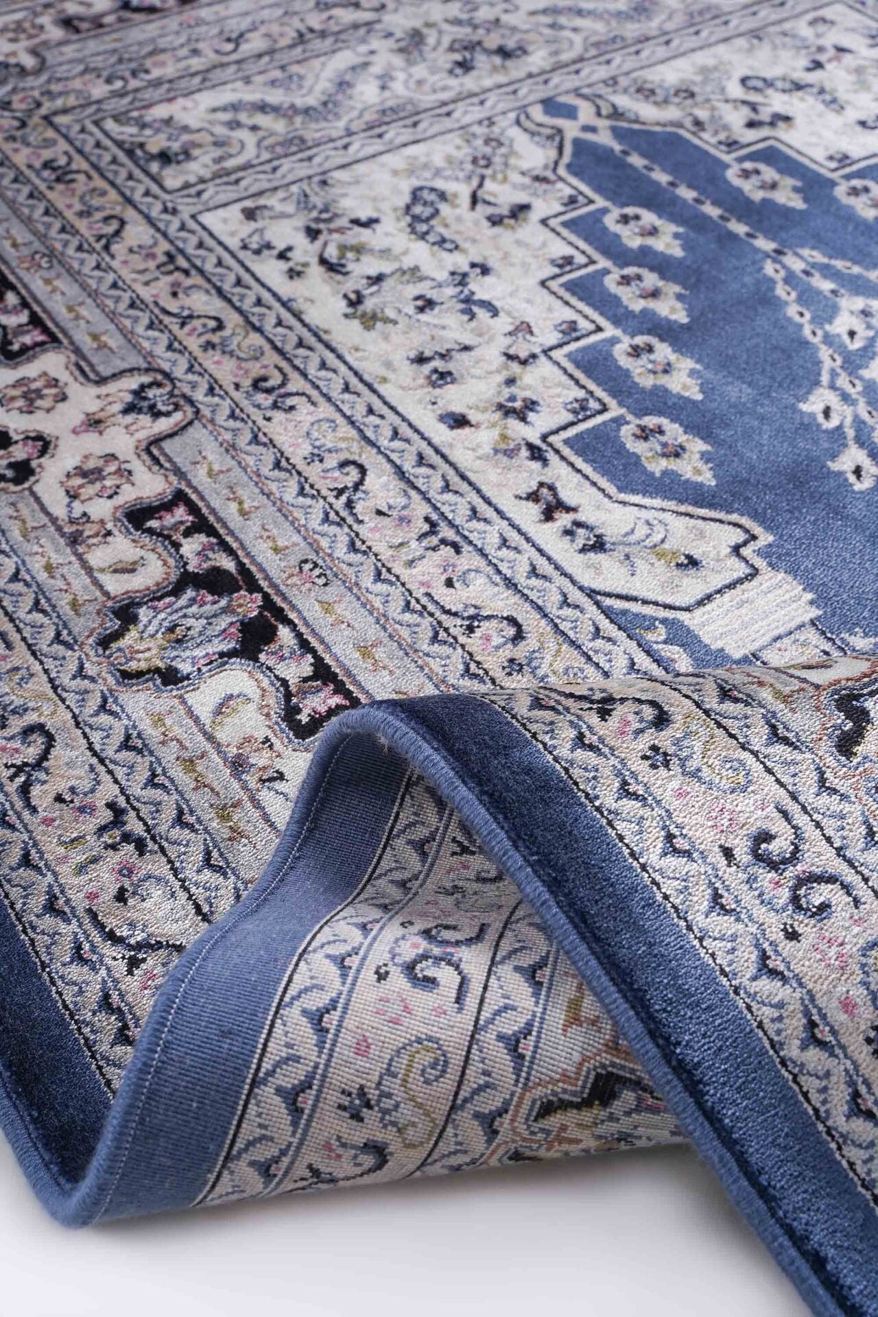 Hereke Serisi SF236A Lüks Bambu Seccade - Mavi