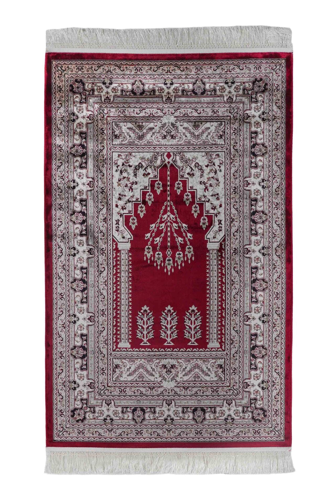 Hereke Serisi SF236A Lüks Bambu Seccade - Kırmızı