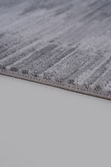 Norm 6217 Gri Modern Salon ve Mutfak Halısı Kesme Halı Gri - 120 x 450