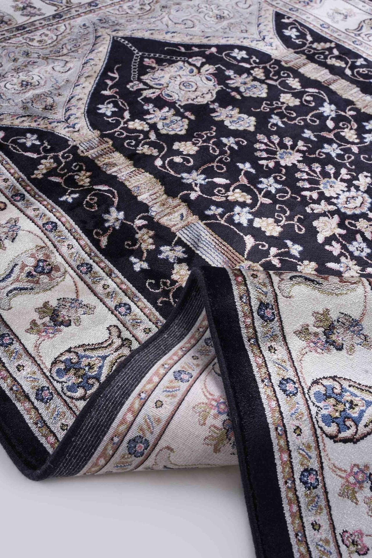 Hereke Serisi SF237A Lüks Bambu Seccade - Lacivert