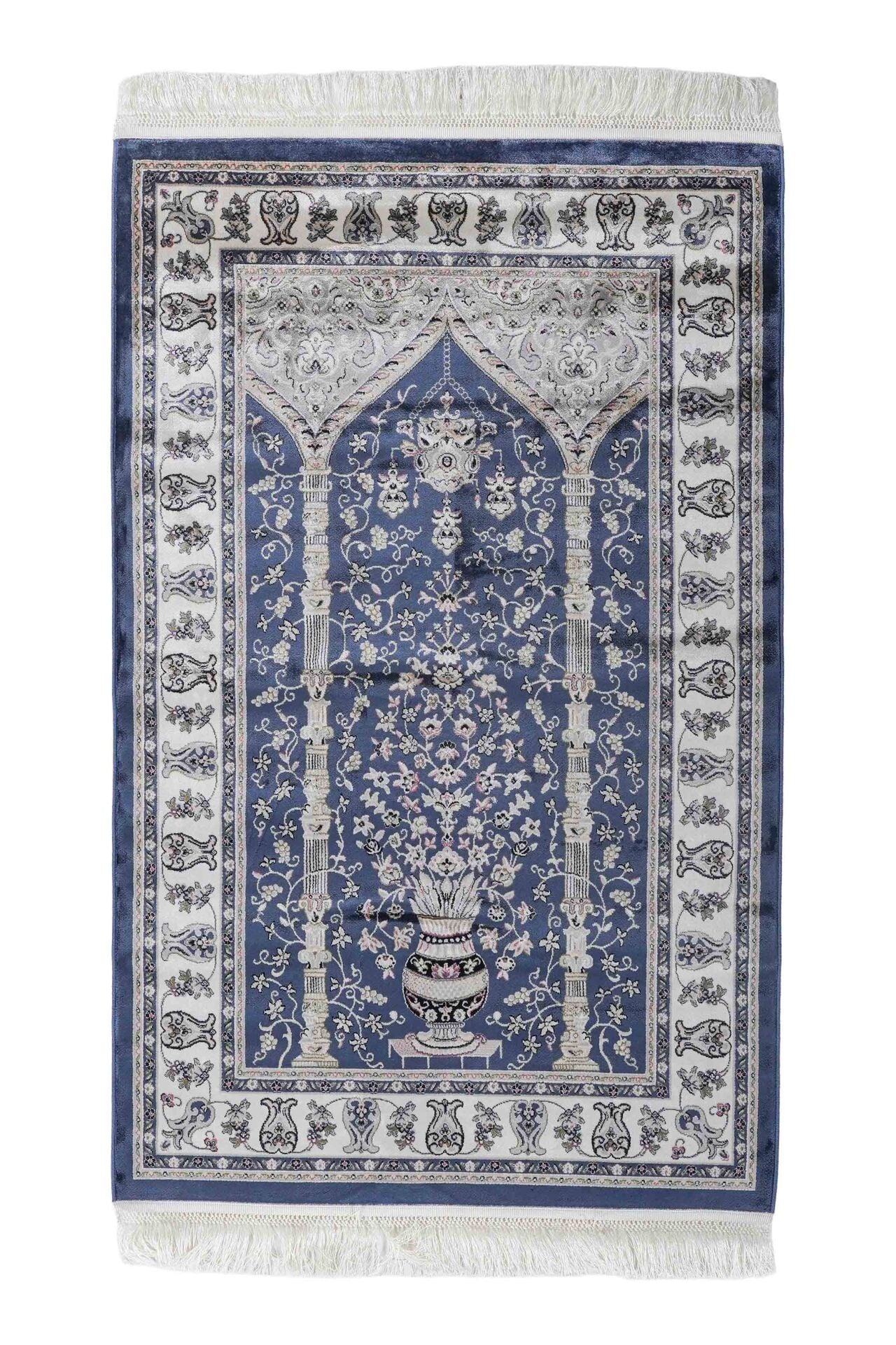 Hereke Serisi SF237A Lüks Bambu Seccade - Mavi