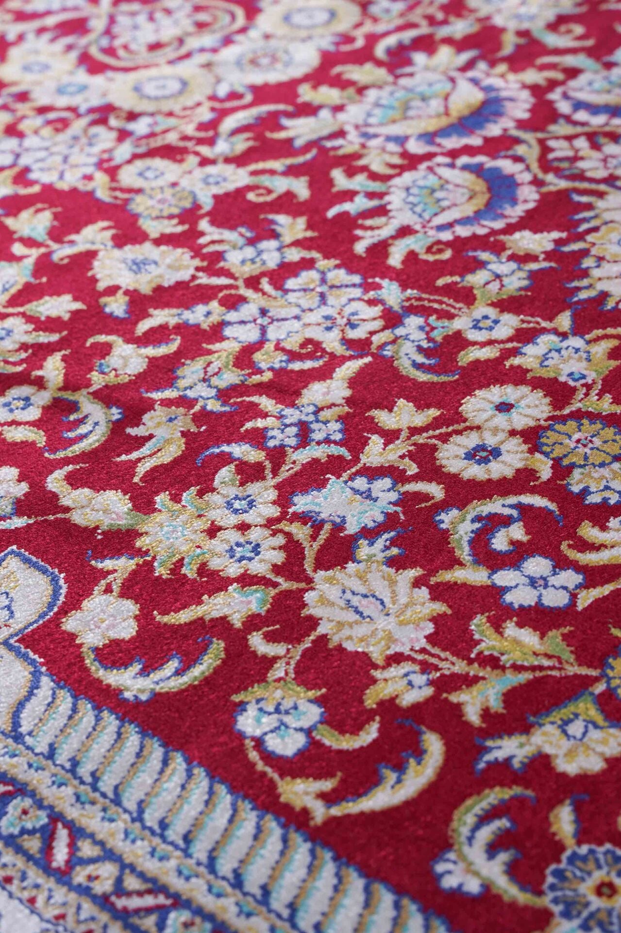 Kumkapı Serisi S818A Lüks Modal Seccade - Bordo, Krem