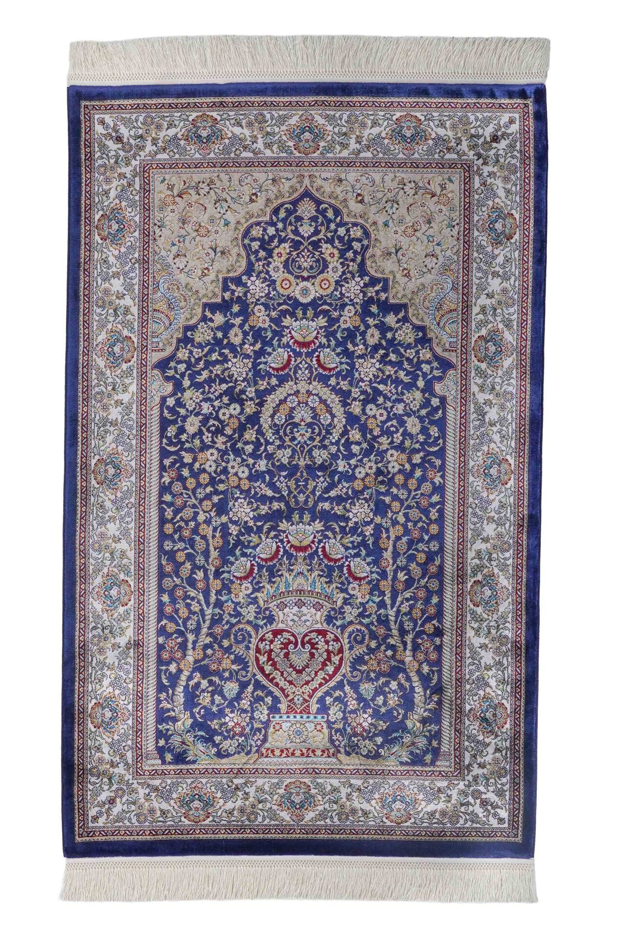 Kumkapı Serisi S818A Lüks Modal Seccade - Mavi, Krem