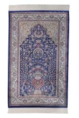 Kumkapı Serisi S818A Lüks Modal Seccade - Mavi, Krem