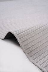 Riva 1701A Beyaz Kaymaz Taban Yıkanabilir Yumuşak Dokulu Kilim