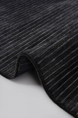 Riva 1703A Antrasit Kaymaz Taban Yıkanabilir Yumuşak Dokulu Kilim