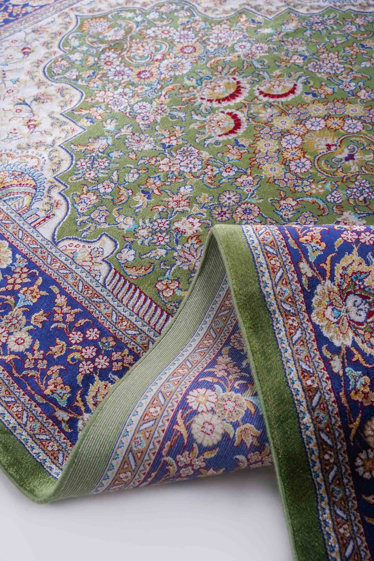 Kumkapı Serisi S818A Lüks Modal Seccade - Yeşil, Koyu Mavi