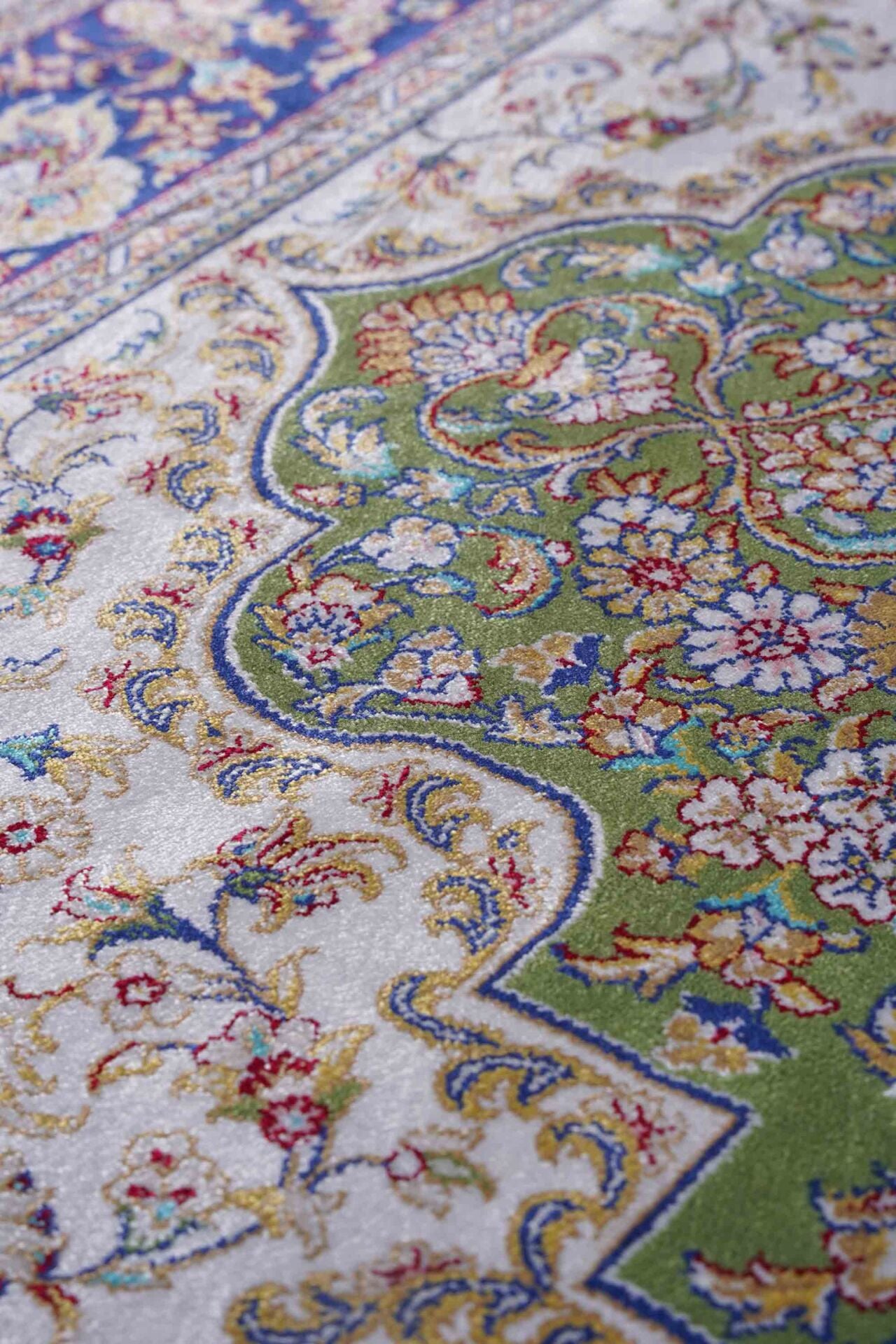 Kumkapı Serisi S818A Lüks Modal Seccade - Yeşil, Koyu Mavi