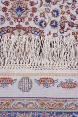 Kumkapı Serisi S163A Lüks Modal Seccade - Krem, Koyu Mavi