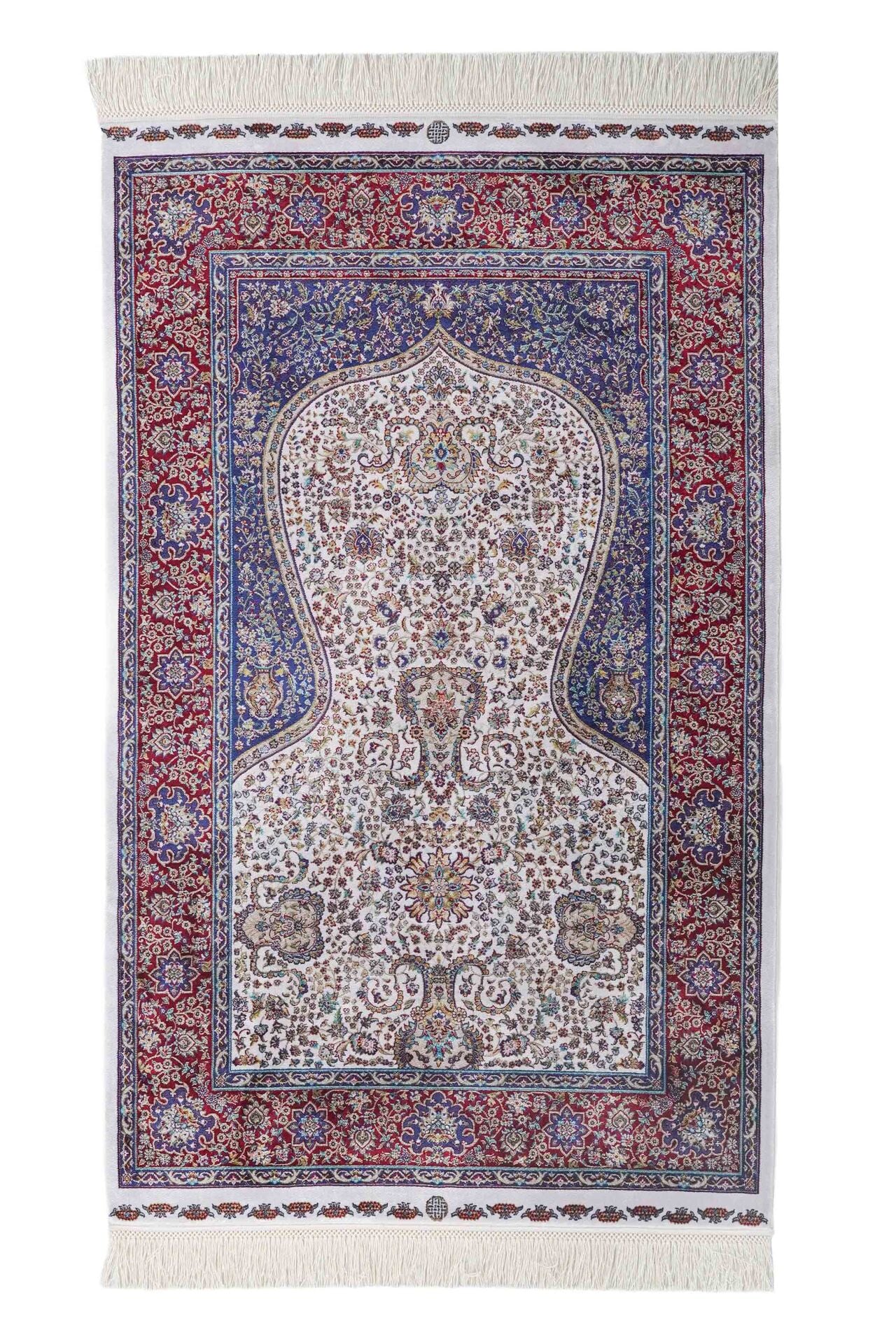 Kumkapı Serisi S163A Lüks Modal Seccade - Krem, Bordo