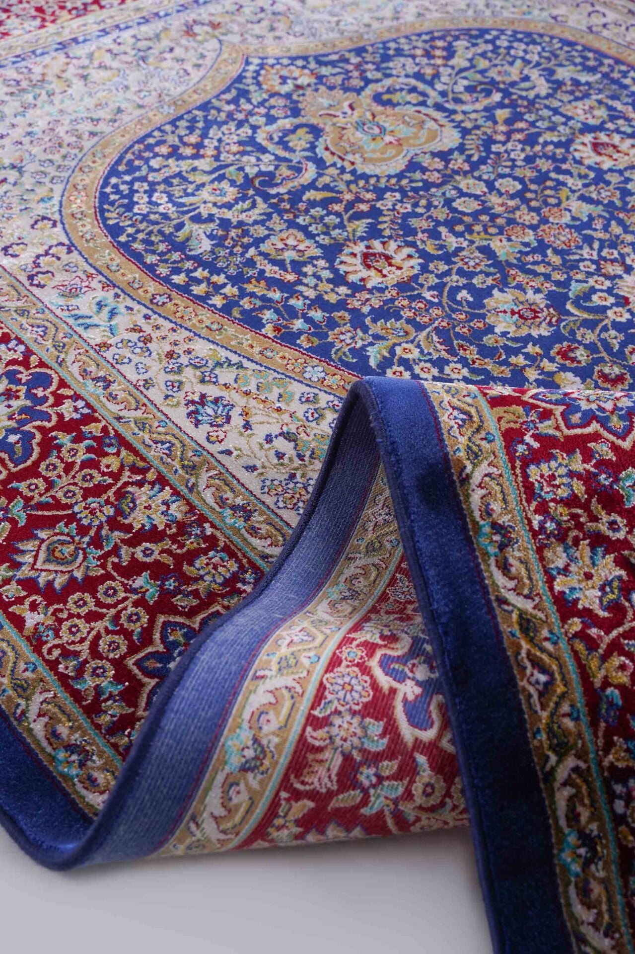 Kumkapı Serisi S163A Lüks Modal Seccade - Mavi, Bordo