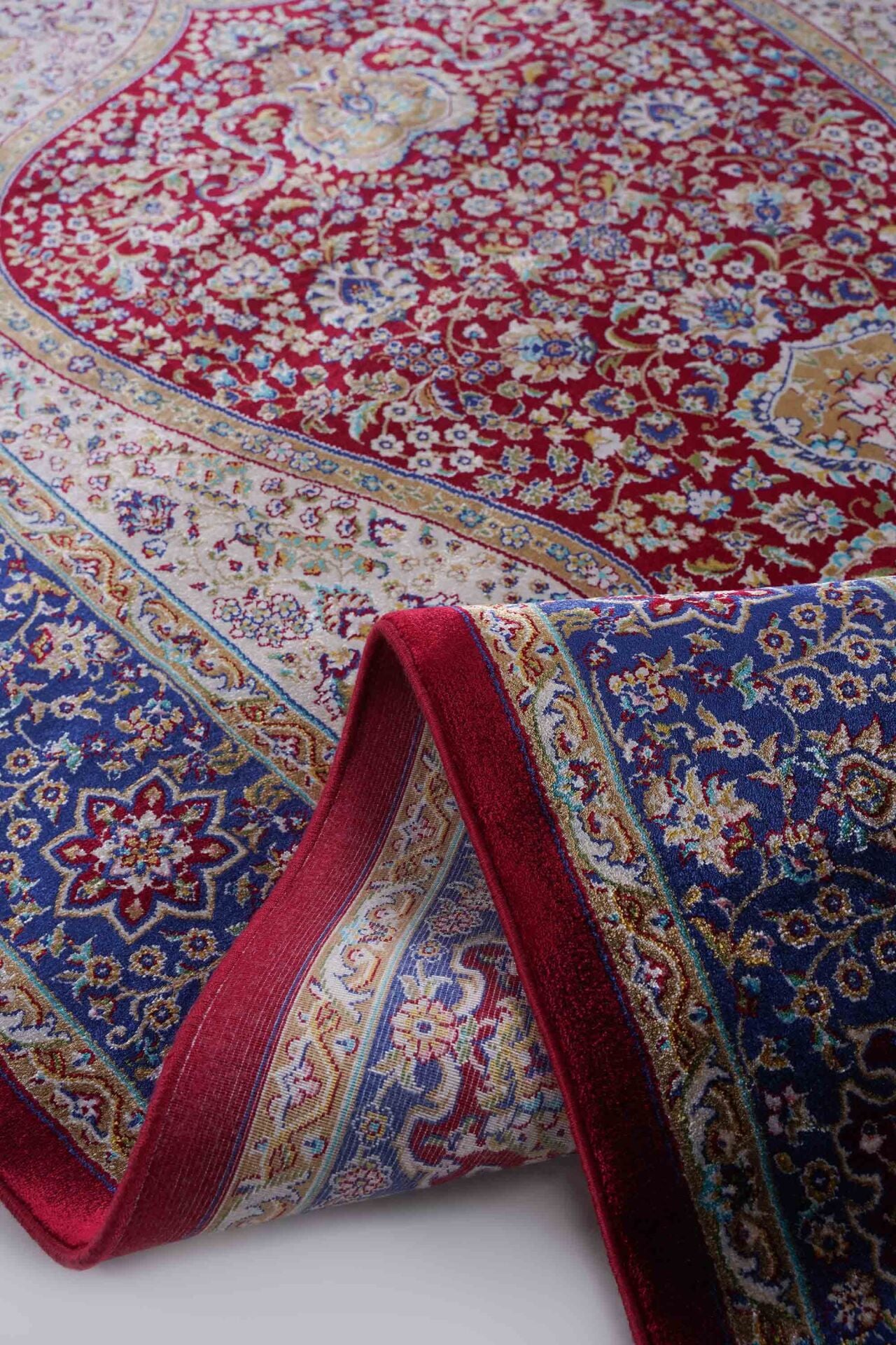 Kumkapı Serisi S163A Lüks Modal Seccade - Bordo, Mavi