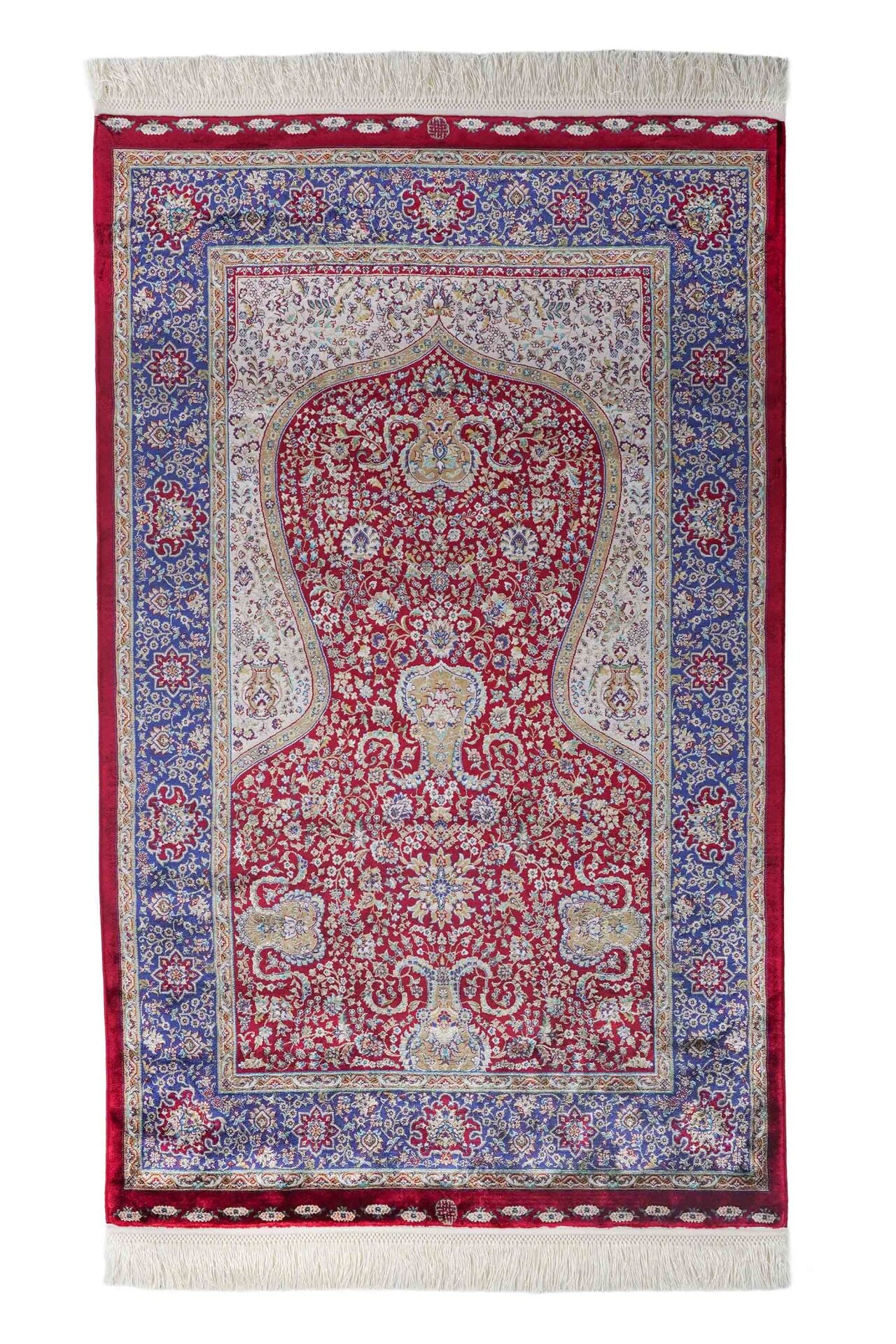 Kumkapı Serisi S163A Lüks Modal Seccade - Bordo, Mavi