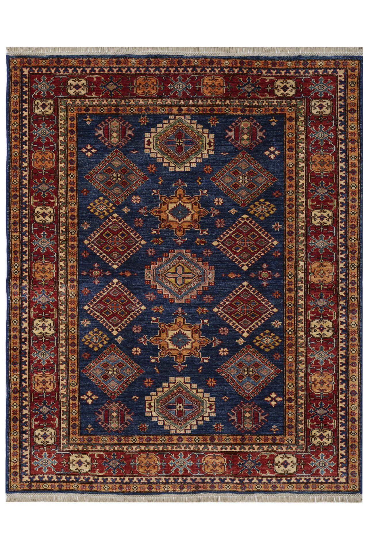 Afgan Şirvan El Dokuma Yün Halı Renkli - 155x192