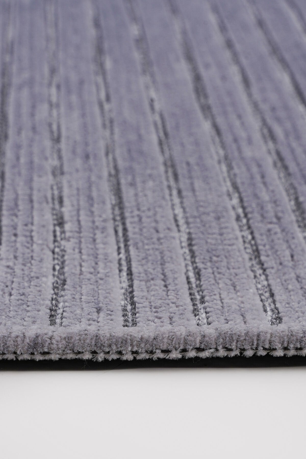 Ravi 1702A Gri Kaymaz Taban Yıkanabilir Yumuşak Dokulu Kilim Gri - 100 x 300