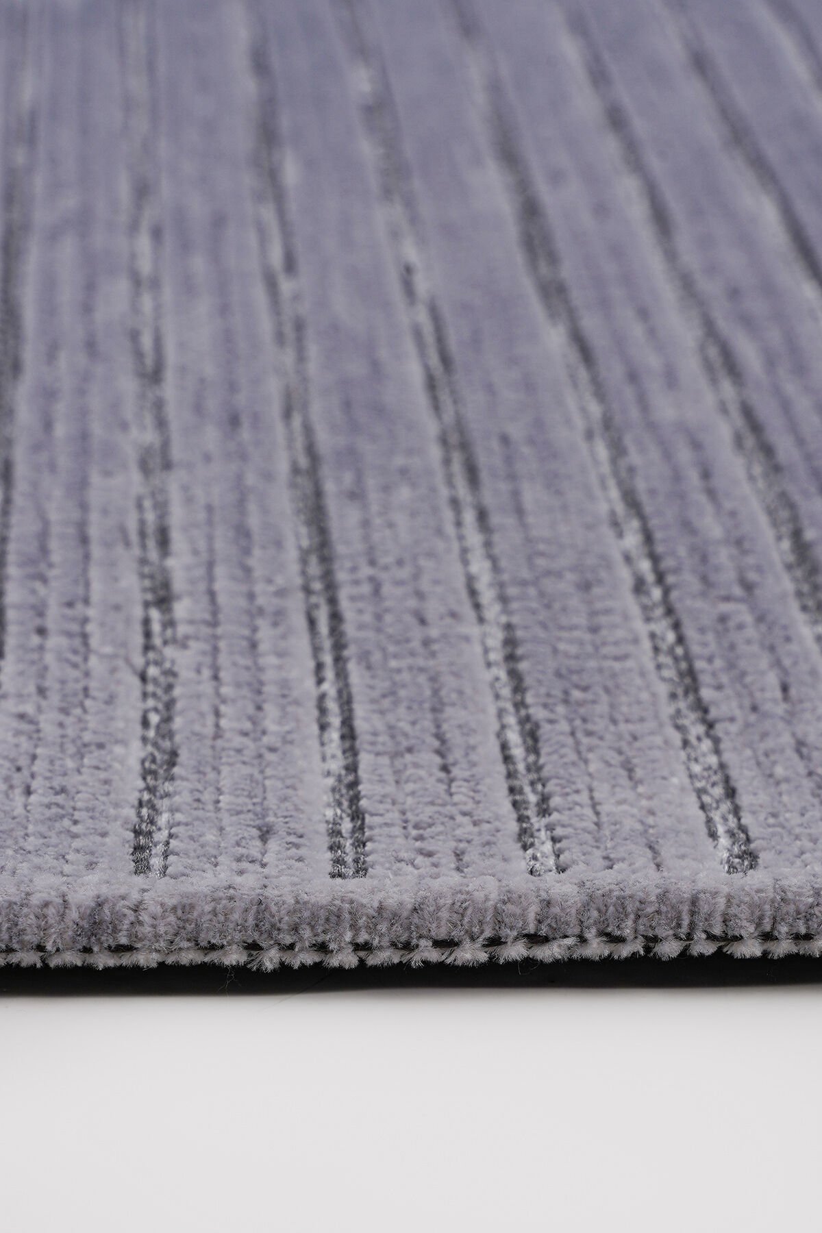 Ravi 1702A Gri Kaymaz Taban Yıkanabilir Yumuşak Dokulu Kilim Gri - 80 x 150