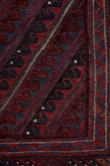 Afgan Berceste El Dokuma Yün Halı Kırmızı - 134x125