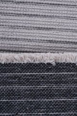 Ravi 1702A Gri Kaymaz Taban Yıkanabilir Yumuşak Dokulu Kilim Gri - 200 x 300