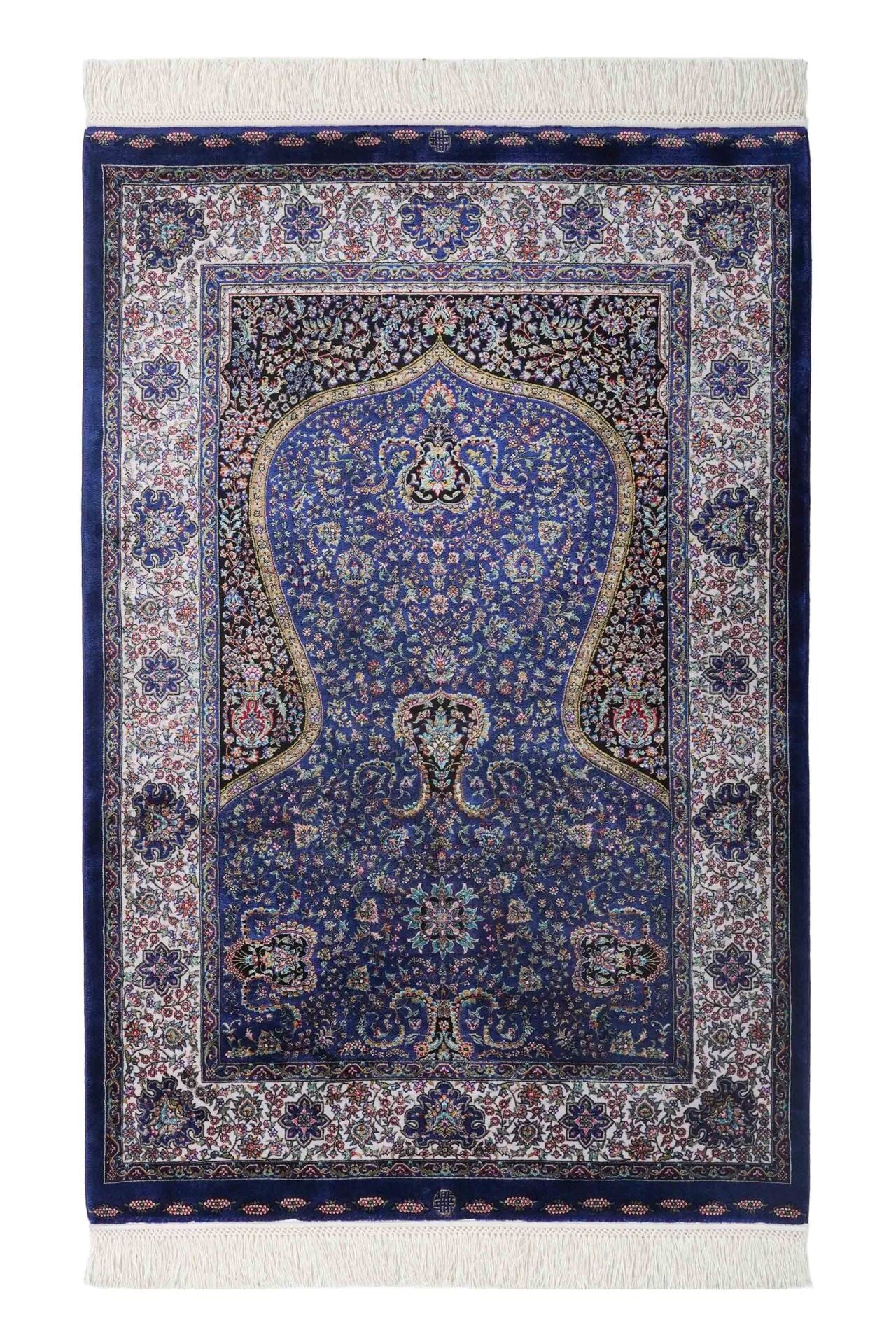 Kumkapı Serisi S163A Lüks Modal Seccade - Lacivert, Krem