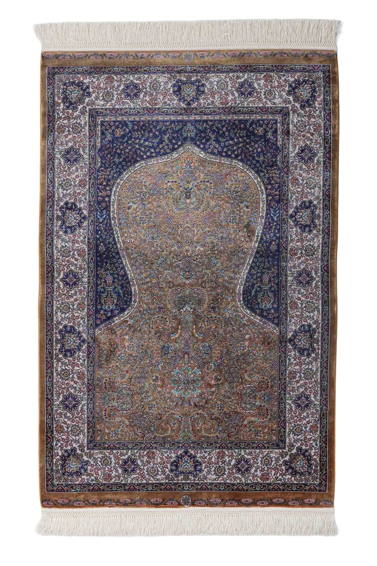 Kumkapı Serisi S163A Lüks Modal Seccade - Hardal, Krem