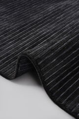 Ravi 1703A Antrasit Kaymaz Taban Yıkanabilir Yumuşak Dokulu Kilim Antrasit - 100 x 300