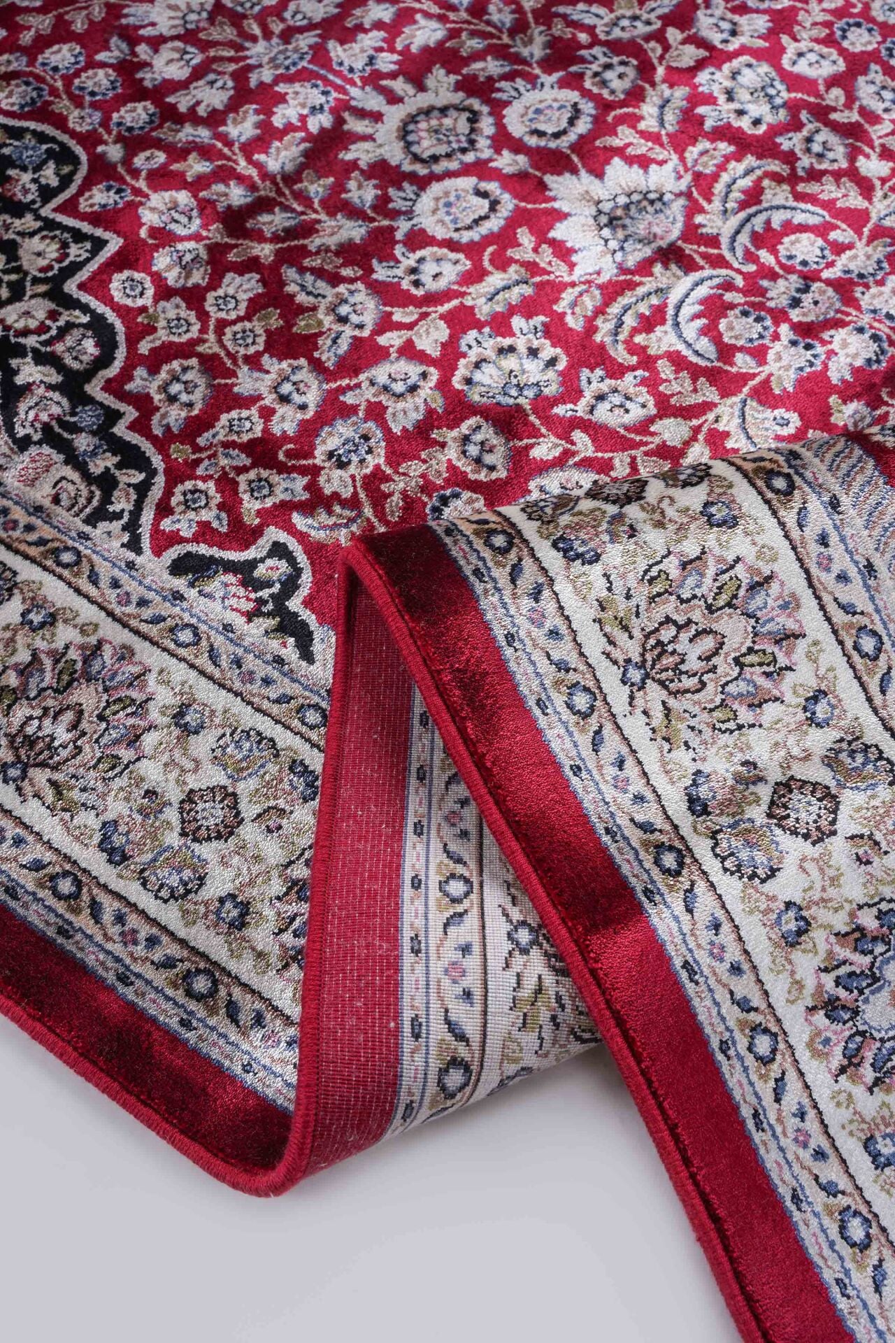 Hereke Serisi SF173A Lüks Bambu Seccade - Kırmızı