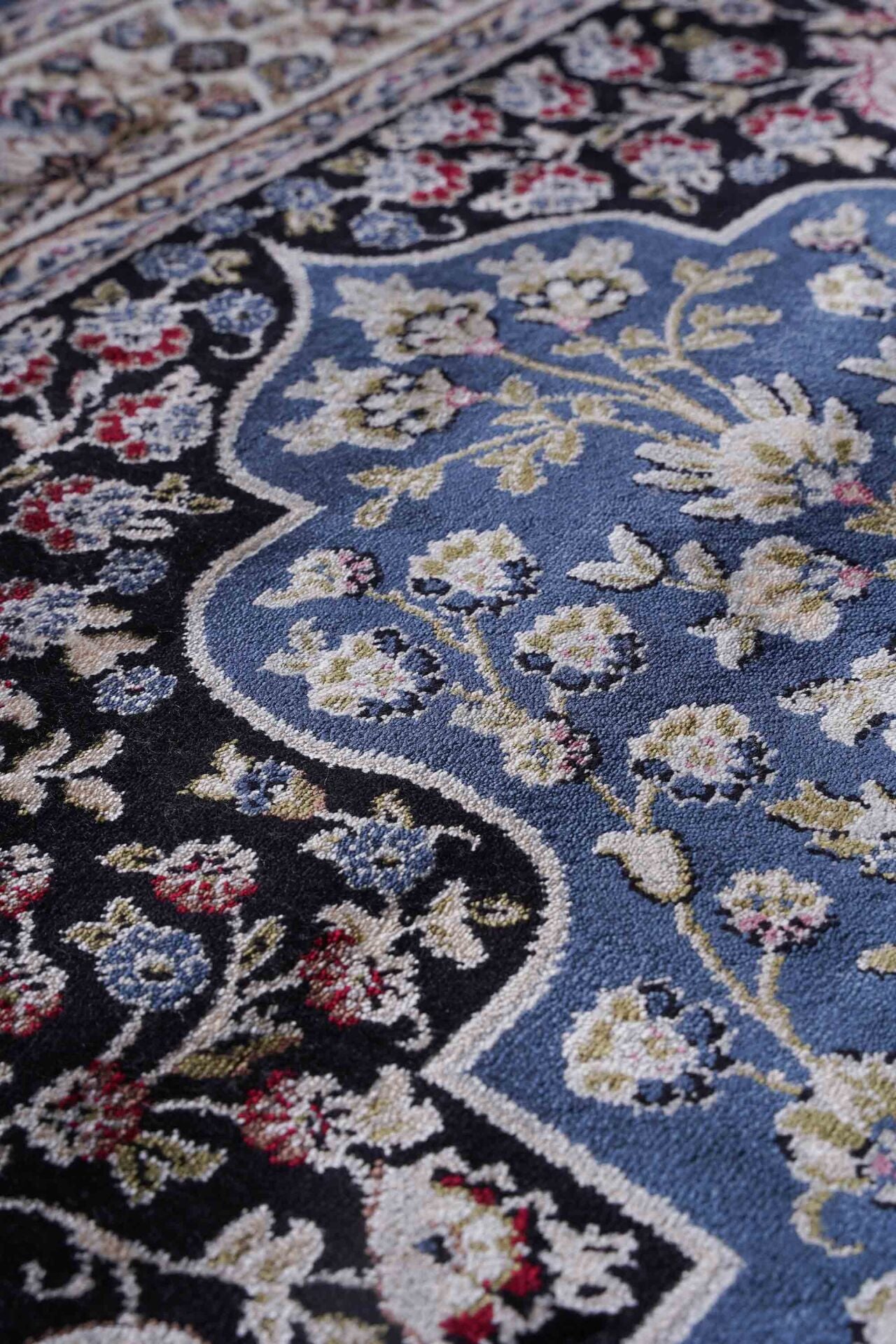 Hereke Serisi SF173A Lüks Bambu Seccade - Mavi