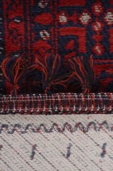 Mira Afgan 8 Kaymaz Tabanlı Yıkanabilir Klasik Kilim Kırmızı - 80x150