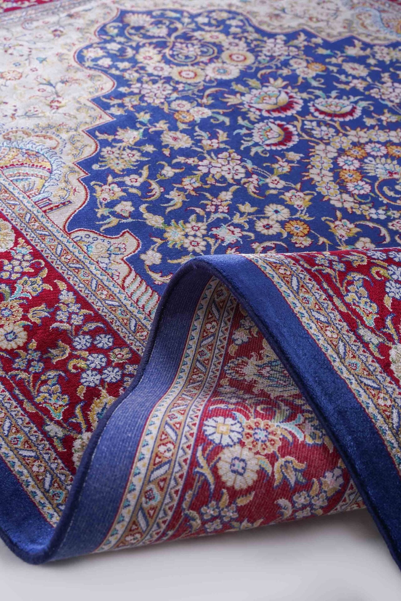 Kumkapı Serisi S818A Lüks Modal Seccade - Mavi, Bordo