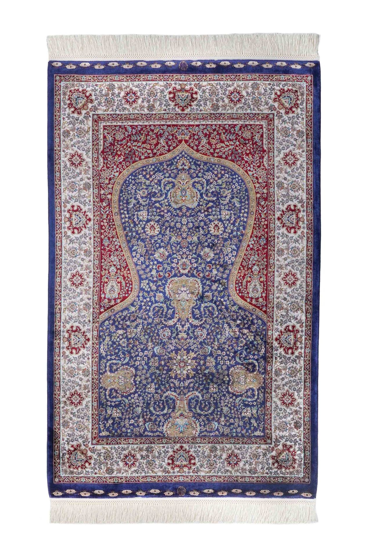 Kumkapı Serisi S163A Lüks Modal Seccade - Mavi, Krem