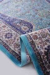 Kumkapı Serisi S163A Lüks Modal Seccade - Turkuaz, Krem