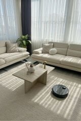 Delhi 3008 Bukleli Mutfak ve Salon Halısı Kesme Halı Krem - 200 x 250