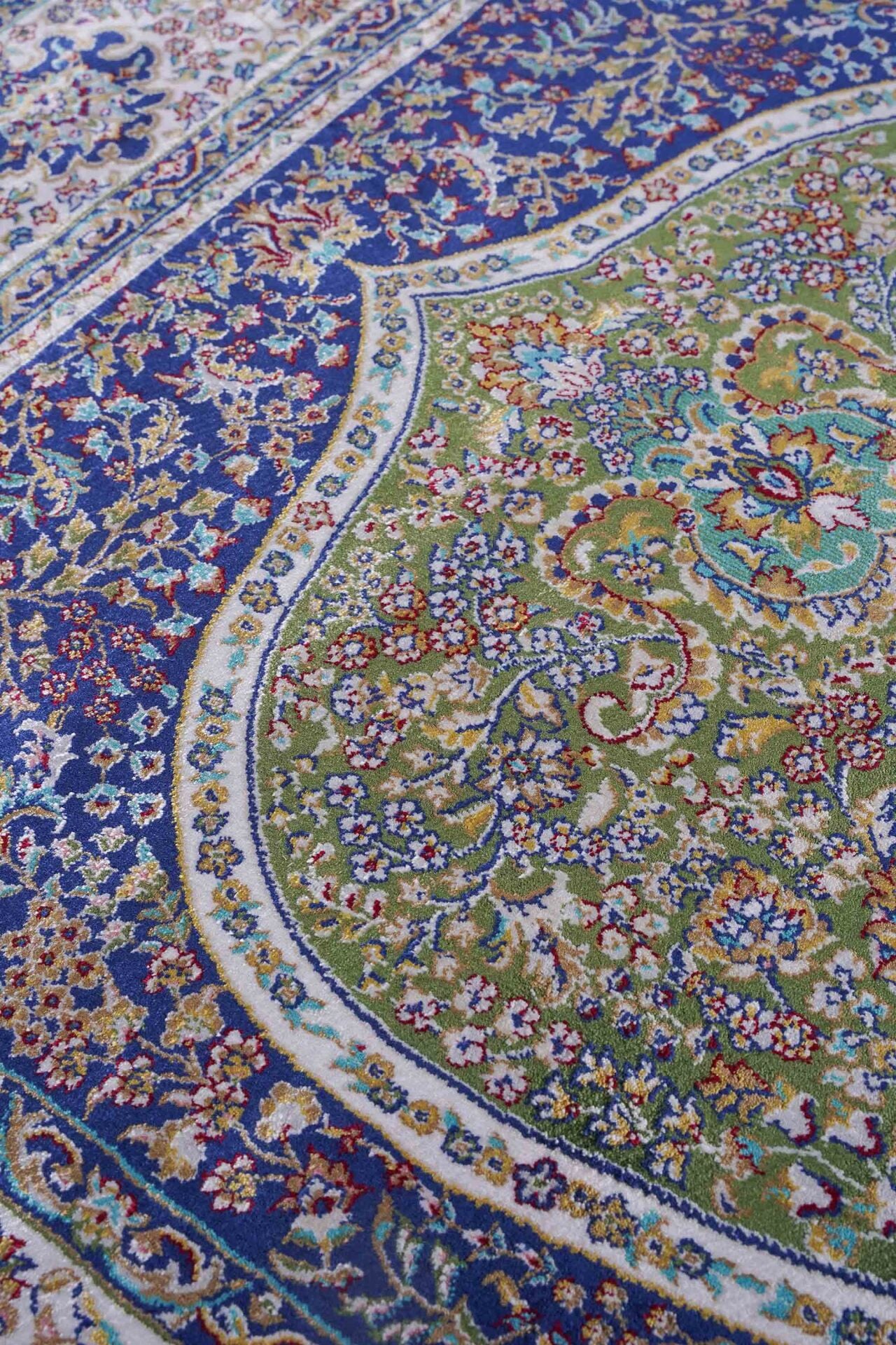 Kumkapı Serisi S163A Lüks Modal Seccade - Yeşil, Krem