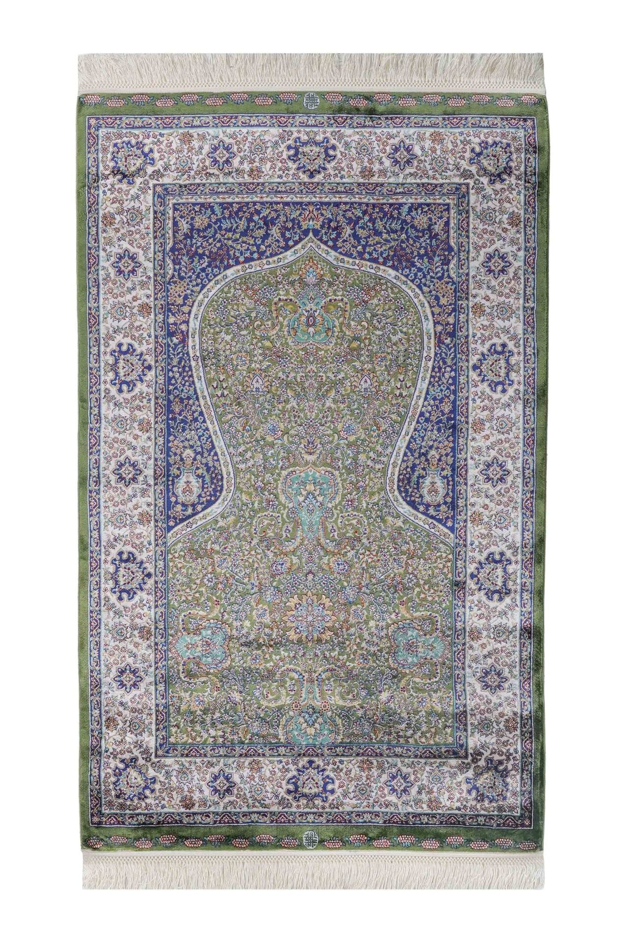 Kumkapı Serisi S163A Lüks Modal Seccade - Yeşil, Krem