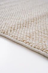 Delhi 3008 Bukleli Mutfak ve Salon Halısı Kesme Halı Krem - 200 x 450