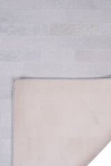 Naar Halı Astragan Deri Patchwork El Yapımı Dekoratif Halı Beyaz - 170x240