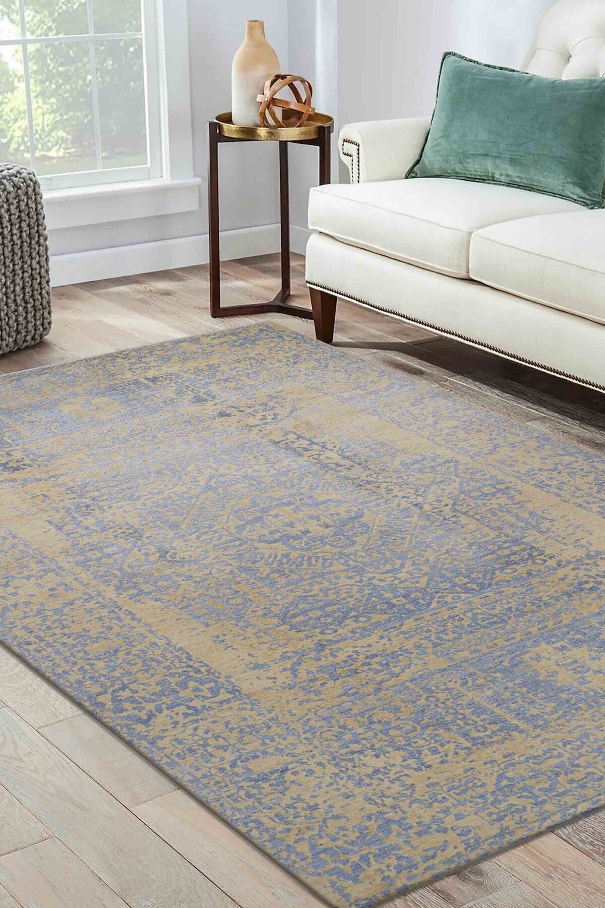 Rhmn Silk Touch Gri Klasik El Dokuma Halı