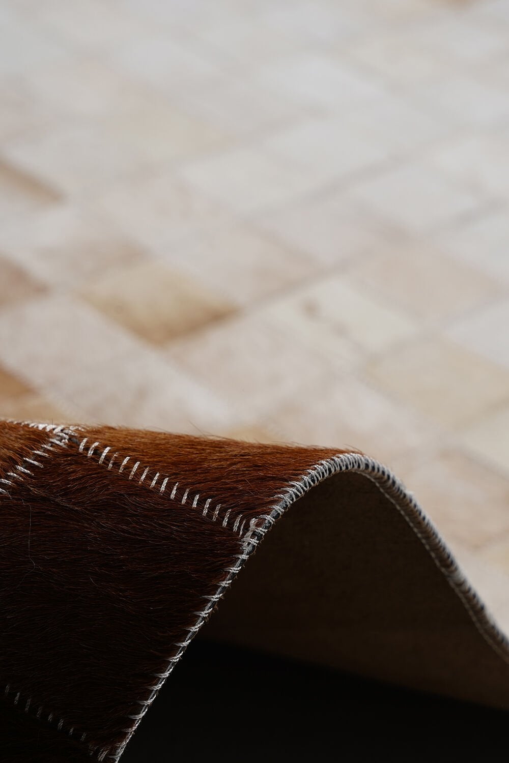 Naar Halı Tay Deri Patchwork El Yapımı Dekoratif Halı