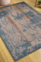 Rhmn Silk Touch Mavi Klasik El Dokuma Halı