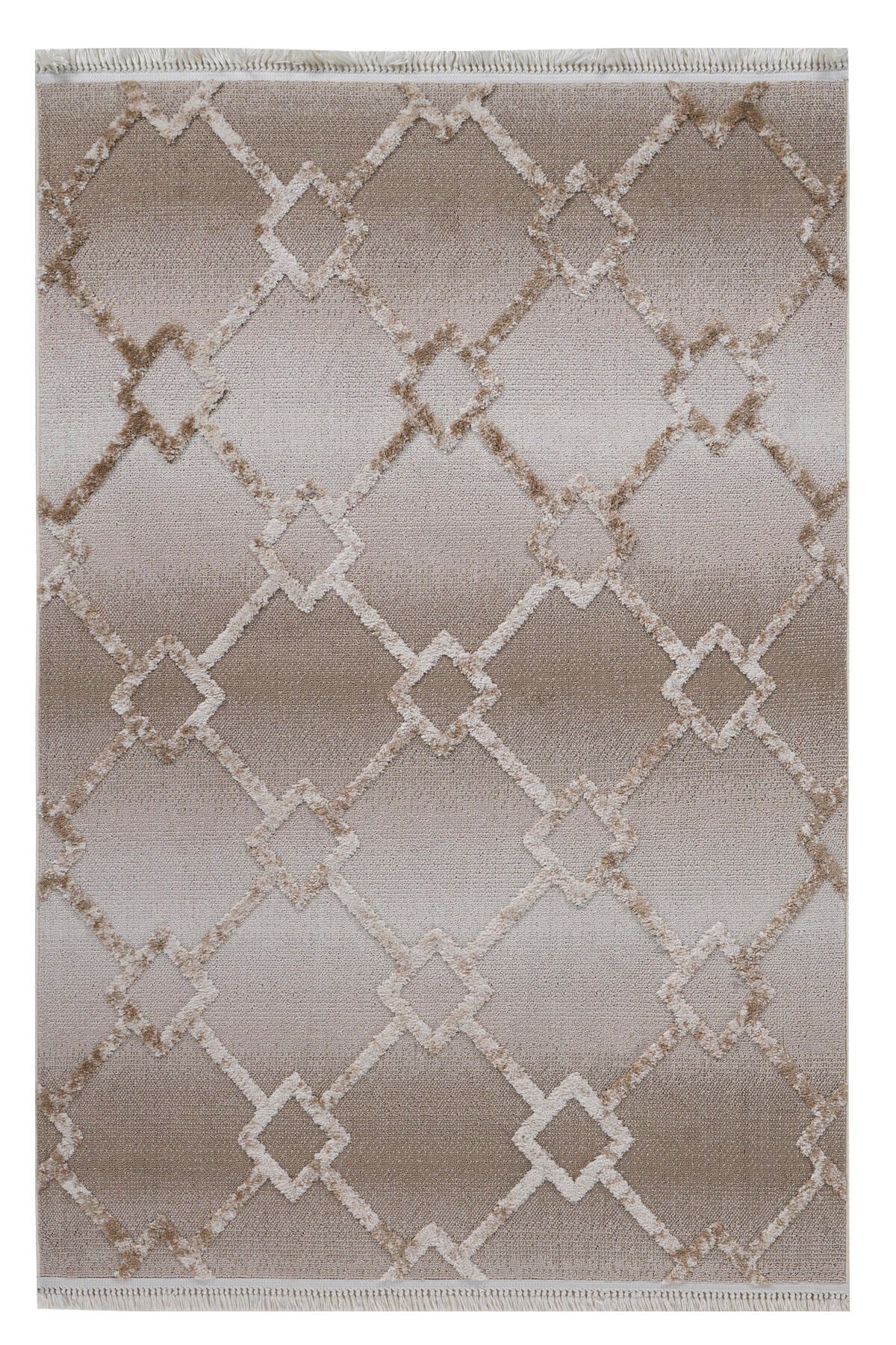 Step 2208 Vizon Bohem Salon Halısı Kesme Halı Vizon - 80 x 150