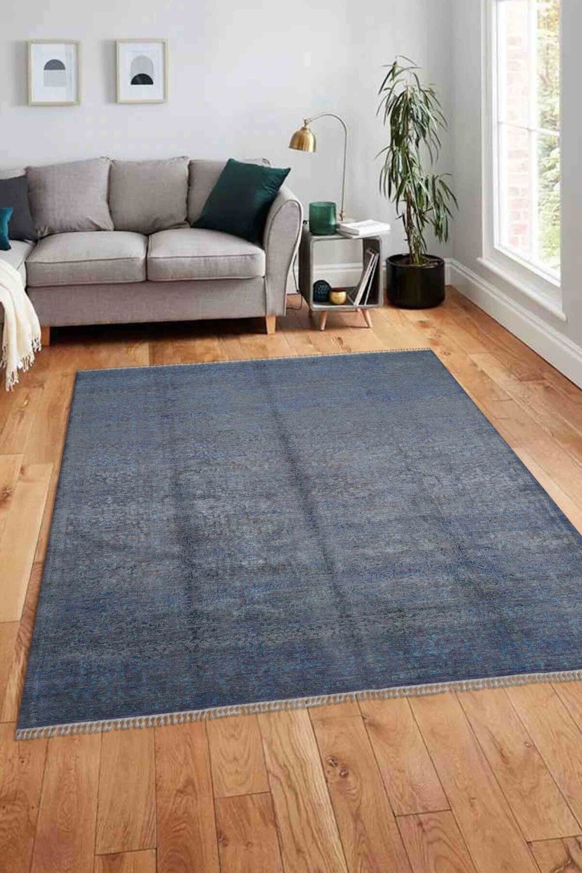 Rhmn Silk Touch Mavi Klasik El Dokuma Halı